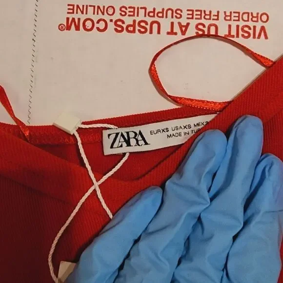 ZARA CORSET TOP RED NWT GOLD BUTTONS bloggers fav - Picture 8 of 8